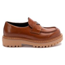 Prada Mocassim de couro Vermelho