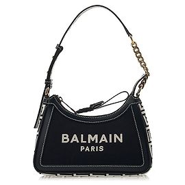 Balmain Borsa a tracolla in tela B-ami da donna TCMS GFE Nero
