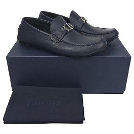 Dior Odeon CD Icon Pebble Leather Loafer Black