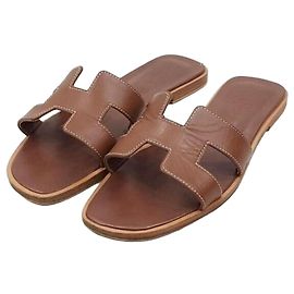 Hermès Sandali Oran Oro Rosso