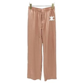 Céline Satin Triumph Athletic Pants Orange
