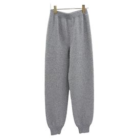 Prada Cashmere Triangle Logo Knit Jogger Pants Brown