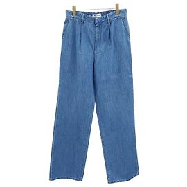 Miu Miu Pantaloni in denim chambray blu classico Blu