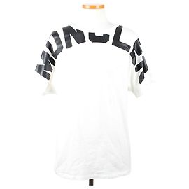 Moncler White Logo Short Sleeve T-Shirt White
