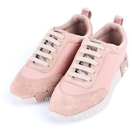 Hermès Bouncing Wildleder-Sneaker Rosa Pink
