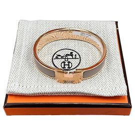 Hermès Pulsera Click PM Oro Rosa Maroon Glacé Rosa