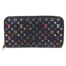 Louis Vuitton Monogram Black Multi Zippy Wallet Black