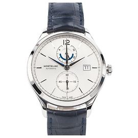 Montblanc Heritage Chronométrie GMT Dual Time Sissurback Folding Buckle White