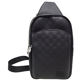 Louis Vuitton Slingback Damier Avenue en cuir noir Infinite Noir