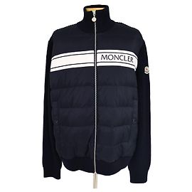 Moncler Malha Acolchoada com Zíper Preto