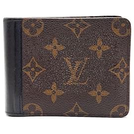 Louis Vuitton Monogram Macassar Multiple Wallet Black