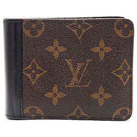 Louis Vuitton Cartera Múltiple Monogram Macassar Negro