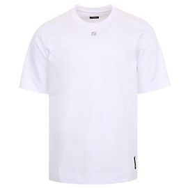 Fendi ARYY FF T-Shirt in Weiß mit Metall-Logo Weiß