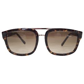 Louis Vuitton Brown Leopard LV Logo Acetate Sunglasses Brown