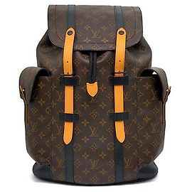 Louis Vuitton Monogram Macassar Radiant Sun Christopher Backpack MM Black