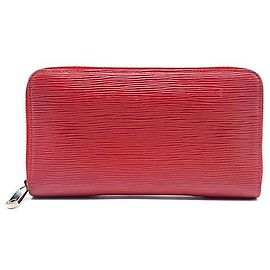 Louis Vuitton Epi Zippy Organizer Wallet Red