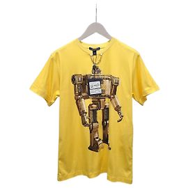 Louis Vuitton T-shirt a maniche corte gialla con monogramma robot Giallo