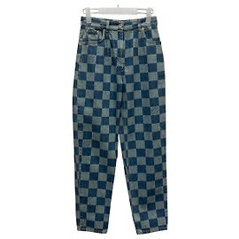 Louis Vuitton Pantalones de denim Damier Multicolor