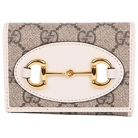 Gucci GG Canvas Horsebit Gold Plated Wallet Multiple colors