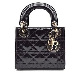 Sac Lady Patent Christian Dior Noir