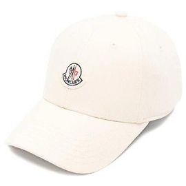 Moncler Gabardine Baseball Cap Weiß