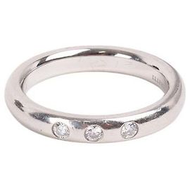 Tiffany & Co Diamond Peretti Platinum Ring Silvery