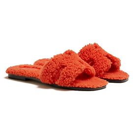 Hermès Oran Sandalen Rot
