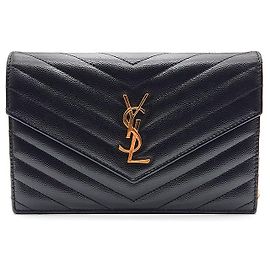 Saint Laurent Borsa a tracolla Monogram Envelope Chain Nero