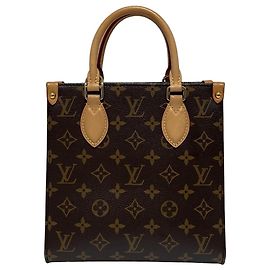 Louis Vuitton Monogram Sac Plat BB Tote Bag Black