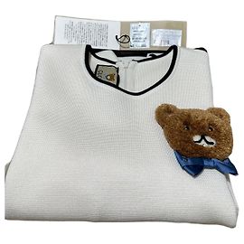 Gucci Kai Brosche aus Seide-Baumwoll-Strick Silber