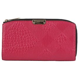 Burberry Cartera larga de cuero rosa Rosa