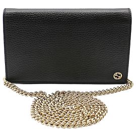 Gucci Mini bolsa crossbody WOC com logotipo entrelaçado em preto Preto