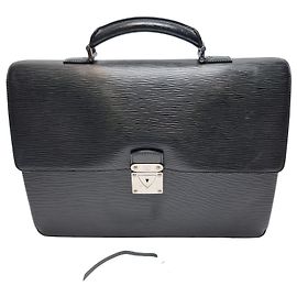 Louis Vuitton Briefcase Epi Leather (Top Grade, Unisex) Black
