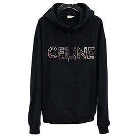 Céline Strass Rhinestone Kapuze Black Multicolor Schwarz