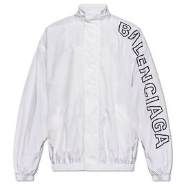 Balenciaga Bestickte Logo-Trainingsjacke stamp: Silber