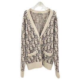 Dior Oblique Jacquard-Cardigan in Beige Braun