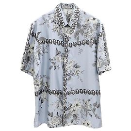Dior Seidenhemd mit Logo-Muster Mehrfarben