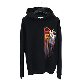 Givenchy Kapuzenpullover mit mehrfarbigem Logo-Stickerei Silber