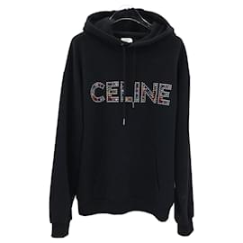 Céline Kapuzenpullover mit Strass Schwarz Schwarz