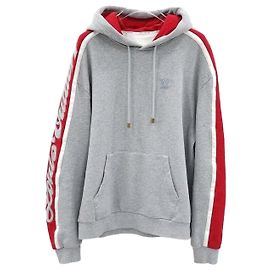 Louis Vuitton Kapuzenpullover mit besticktem Signature-Patch Silber