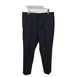 Prada Wool Blend Pants Navy Blue