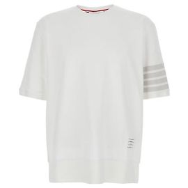 Thom Browne Camiseta de jersey de algodón Blanco