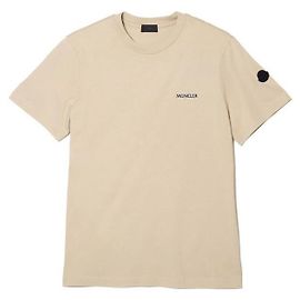Moncler Logo Cotton Jersey T-Shirt Braun
