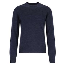 Maison Martin Margiela Elbow Patch Wool Sweater Blue