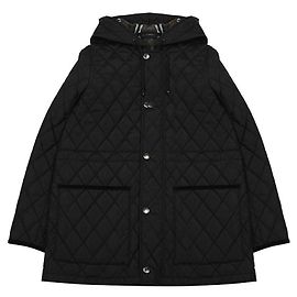Burberry Parka de nylon acolchoado para mulher Preto