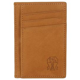 Brunello Cucinelli Nubuck Leather Cognac Card Case Brown