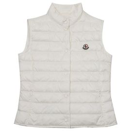 Moncler Logo Patch Padded Vest White