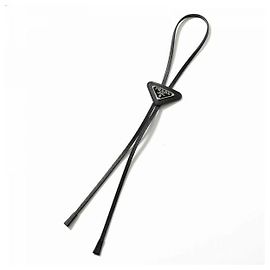 Prada Gravata Borboleta Saffiano Logo Preto