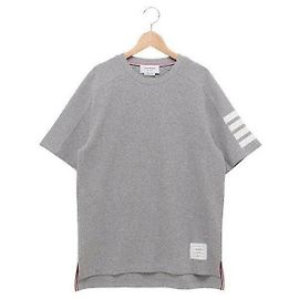Thom Browne Camiseta de manga corta de algodón Castaño