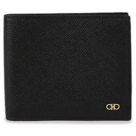 Salvatore Ferragamo Men's Gancini Bi-Fold Wallet NERO Black